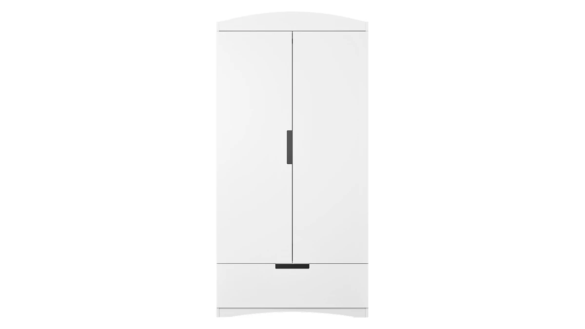 Armoire Avec Penderie Et étagères Finition Blanc Mat L90 Cm ANTONIN 3 Armoire Avec Penderie Et étagères Finition Blanc Mat L90 Cm ANTONIN