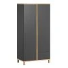 Armoire Scandinave Avec Penderie Et étagères Gris Anthracite Et Bois L90 Cm EILIE 1 Armoire Scandinave Avec Penderie Et étagères Gris Anthracite Et Bois L90 Cm EILIE -Boutique Miliboo armoire scandinave avec penderie et etageres gris anthracite et bois l90 cm eilie 52567 6270de25d1351 1200 675