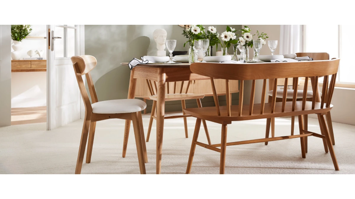 Banc à Barreaux 2 Places Bois Clair Chêne L120 Cm DARIA 8 Banc à Barreaux 2 Places Bois Clair Chêne L120 Cm DARIA – Image 6