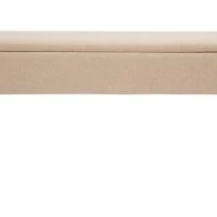Banc Coffre En Tissu Beige Et Bois Clair Massif L120 Cm LARS