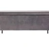 Banc Coffre En Tissu Velours Gris Foncé L120 Cm ADONIS