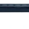 Banc Design En Tissu Velours Bleu Nuit Capitonné L95 Cm GUESTA