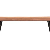 Banc Industriel Bois Massif Et Métal Noir L145 Cm EDGE