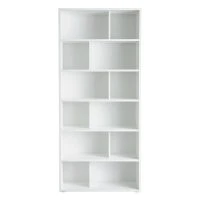 Bibliothèque Design Bois Blanc L92 Cm EPURE