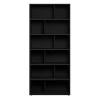 Bibliothèque Design Bois Noir L92 EPURE