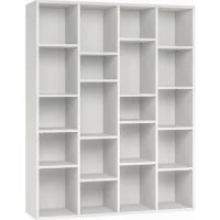 Bibliothèque Design En Bois Blanc L149 Cm RYTHM