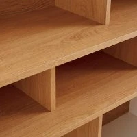 Bibliothèque Design En Bois Clair Chêne Et Blanc L90 Cm ABEL -Boutique Miliboo bibliotheque design en bois clair chene et blanc l90 cm abel 53928 63eba144742ed 1200 675