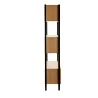 Bibliothèque En Bois Clair Chêne Et Métal Noir L98 Cm SILKA -Boutique Miliboo bibliotheque en bois clair chene et metal noir l98 cm silka 51370 62aaf46d29472 1200 675