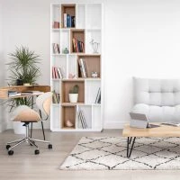 Bibliothèque Modulable Blanche Et Finition Bois Chêne L85 Cm JAZZ -Boutique Miliboo bibliotheque modulable blanche et finition bois chene l85 cm jazz 44470 60d5cd6363ae6 1200 675