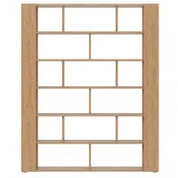 Bibliothèque Ouverte Séparateur Design Finition Bois Chêne L168 Cm MUSSO