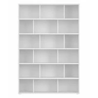 Bibliothèque Scandinave Blanc Mat L140 Cm EPURE