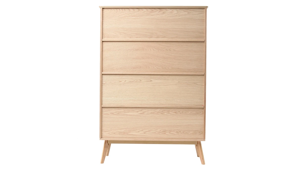 Bibliothèque Scandinave En Bois Chêne 8 Casiers L110 Cm INGRID 5 Bibliothèque Scandinave En Bois Chêne 8 Casiers L110 Cm INGRID – Image 3
