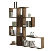 Bibliothèque Séparateur Design Finition Bois Noyer L139 Cm COMO