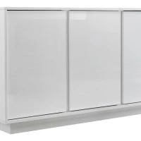 Buffet Design Blanc Laqué Brillant 3 Portes L138 Cm COMO