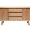 Buffet Scandinave En Bois Clair 2 Portes 3 Tiroirs L160 Cm FIFTIES