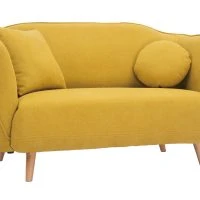 Canapé 2 Places En Tissu Effet Velours Jaune Moutarde Et Bois Clair FOLK -Boutique Miliboo canape 2 places en tissu effet velours jaune moutarde et bois clair folk 48890 63ff3e67739a4 1200 675