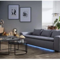 Canapé Connecté 4 Places En Tissu Gris Clair -Boutique Miliboo canape connecte 4 places en tissu gris clair 46479 600ea901e828d 1200 675