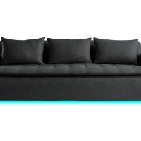 Canapé Connecté 4 Places Tissu Gris Foncé