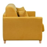 Canapé Convertible 3 Places En Tissu Effet Velours Jaune Moutarde Et Bois Clair Avec Matelas 12 Cm SKANDY -Boutique Miliboo canape convertible 3 places en tissu effet velours jaune moutarde et bois clair avec matelas 12 cm skandy 51768 62349e9eda74a 1200 675