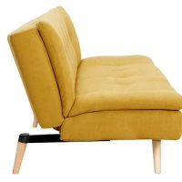 Canapé Convertible 3 Places En Tissu Effet Velours Jaune Moutarde Et Bois Clair SENSO -Boutique Miliboo canape convertible 3 places en tissu effet velours jaune moutarde et bois clair senso 46723 5da98c48c9c0a 1200 675