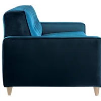 Canapé Convertible 3 Places En Tissu Velours Bleu Paon Et Bois Clair Avec Matelas 9 Cm CIGALE -Boutique Miliboo canape convertible 3 places en tissu velours bleu paon et bois clair avec matelas 9 cm cigale 48402 61026d54e79bd 1200 675