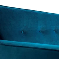 Canapé Convertible 3 Places En Tissu Velours Bleu Paon Et Bois Clair Avec Matelas 9 Cm CIGALE -Boutique Miliboo canape convertible 3 places en tissu velours bleu paon et bois clair avec matelas 9 cm cigale 48402 61026d5904366 1200 675