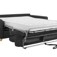Canapé Convertible Avec Têtières Ajustables 3 Places En Tissu Effet Velours Gris Anthracite Et Bois Clair Avec Matelas 13 Cm GOYA -Boutique Miliboo canape convertible avec tetieres ajustables 3 places en tissu effet velours gris anthracite et bois clair avec matelas 13 cm goya 49553 6052432947ccb 1200 675