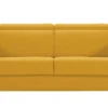 Canapé Convertible Avec Têtières Ajustables 3 Places En Tissu Jaune Avec Matelas 13 Cm GOYA