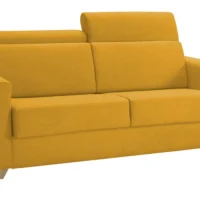 Canapé Convertible Avec Têtières Ajustables 3 Places En Tissu Jaune Avec Matelas 13 Cm GOYA -Boutique Miliboo canape convertible avec tetieres ajustables 3 places en tissu jaune avec matelas 13 cm goya 53340 63920242b36ce 1200 675