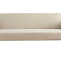 Canapé Convertible Scandinave 3 Places En Tissu Beige Et Bois Clair JAGGER