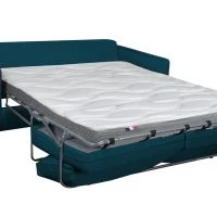 Canapé Convertible Scandinave 3 Places En Tissu Bleu Canard Et Bois Clair Avec Matelas 10 Cm PAPEL -Boutique Miliboo canape convertible scandinave 3 places en tissu bleu canard et bois clair avec matelas 10 cm papel 47211 5daee22b7c484 1200 675