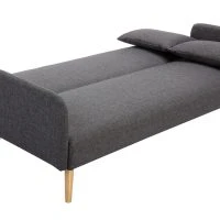 Canapé Convertible Scandinave 3 Places En Tissu Gris Foncé Et Bois Clair LULA -Boutique Miliboo canape convertible scandinave 3 places en tissu gris fonce et bois clair lula 45495 5da089963240a 1200 675