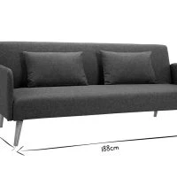Canapé Convertible Scandinave 3 Places En Tissu Gris Foncé Et Bois Clair LULA -Boutique Miliboo canape convertible scandinave 3 places en tissu gris fonce et bois clair lula 45495 5da089a17cd73 1200 675