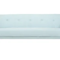 Canapé Convertible Scandinave 3 Places En Tissu Menthe à L'eau Et Bois Clair ULLA