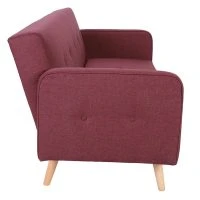 Canapé Convertible Scandinave 3 Places En Tissu Prune Et Bois Clair ULLA -Boutique Miliboo canape convertible scandinave 3 places en tissu prune et bois clair ulla 23101 5c9ce25ce722f 1200 675