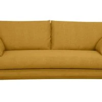 Canapé Convertible Scandinave 3 Places Jaune Cumin Avec Matelas 10 Cm CREEP