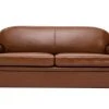 Canapé Convertible Vintage 3 Places Cuir Marron Et Bois Noir Avec Matelas 9 Cm CLUB -Boutique Miliboo canape convertible vintage 3 places cuir marron et bois noir avec matelas 9 cm club 49660 6197c99d999ed 1200 675