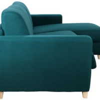 Canapé D'angle Convertible Réversible Avec Coffre 4 Places En Tissu Bleu Canard Et Bois Clair GRAHAM -Boutique Miliboo canape dangle convertible reversible avec coffre 4 places en tissu bleu canard et bois clair graham 49271 602fdff363b8b 1200 675