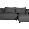 Canapé D'angle Droit Moderne Modulable Tissu Gris Anthracite PLURIEL