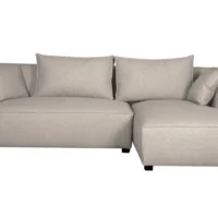 Canapé D'angle Droit Modulable Tissu Beige PLURIEL