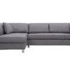 Canapé D'angle Gauche Convertible Avec Coffre 3 Places En Tissu Gris Et Acier Chromé MIAMI -Boutique Miliboo canape dangle gauche convertible avec coffre 3 places en tissu gris et acier chrome miami 21843 5d383b967e08a 1200 675