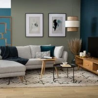 Canapé D'angle Gauche Scandinave 5 Places En Tissu Bleu Paon Et Bois Clair CREEP -Boutique Miliboo canape dangle gauche scandinave 5 places en tissu bleu paon et bois clair creep 49562 6294e5c6294f3 1200 675