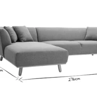 Canapé D'angle Gauche Scandinave 5 Places En Tissu Gris Et Bois Clair STUART -Boutique Miliboo canape dangle gauche scandinave 5 places en tissu gris et bois clair stuart 48847 6037634784d26 1200 675