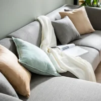 Canapé D'angle Gauche Scandinave 5 Places En Tissu Gris Et Bois Clair STUART -Boutique Miliboo canape dangle gauche scandinave 5 places en tissu gris et bois clair stuart 48847 60bf31de21811 1200 675