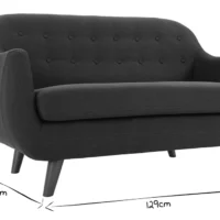 Canapé Déhoussable 2 Places En Tissu Bleu Foncé Et Bois Foncé YNOK -Boutique Miliboo canape dehoussable 2 places en tissu bleu fonce et bois fonce ynok 33594 6034c5f26219c 1200 675