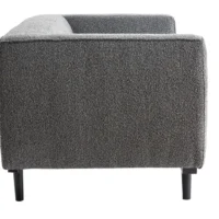 Canapé Design 2-3 Places En Tissu Effet Laine Bouclée Gris Anthracite Et Bois Noir MORRIS -Boutique Miliboo canape design 2 3 places en tissu effet laine bouclee gris anthracite et bois noir morris 51996 62289165c1534 1200 675