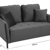 Canapé Design 2 Places En Tissu Velours Bleu Nuit Et Métal Noir BEKA -Boutique Miliboo canape design 2 places en tissu velours bleu nuit et metal noir beka 46530 5d7fadd1b287b 1200 675