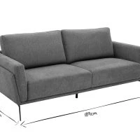 Canapé Design 3 Places En Tissu Effet Velours Texturé Gris Et Métal Noir MOSCO -Boutique Miliboo canape design 3 places en tissu effet velours texture gris et metal noir mosco 51982 62d556c4bbb08 1200 675