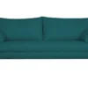 Canapé Scandinave 3 Places En Tissu Bleu Paon Et Bois Clair CREEP
