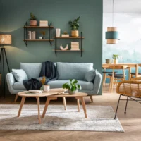 Canapé Scandinave 3 Places En Tissu Bleu Paon Et Bois Clair CREEP -Boutique Miliboo canape scandinave 3 places en tissu bleu paon et bois clair creep 48401 60d9e8654b44d 1200 675